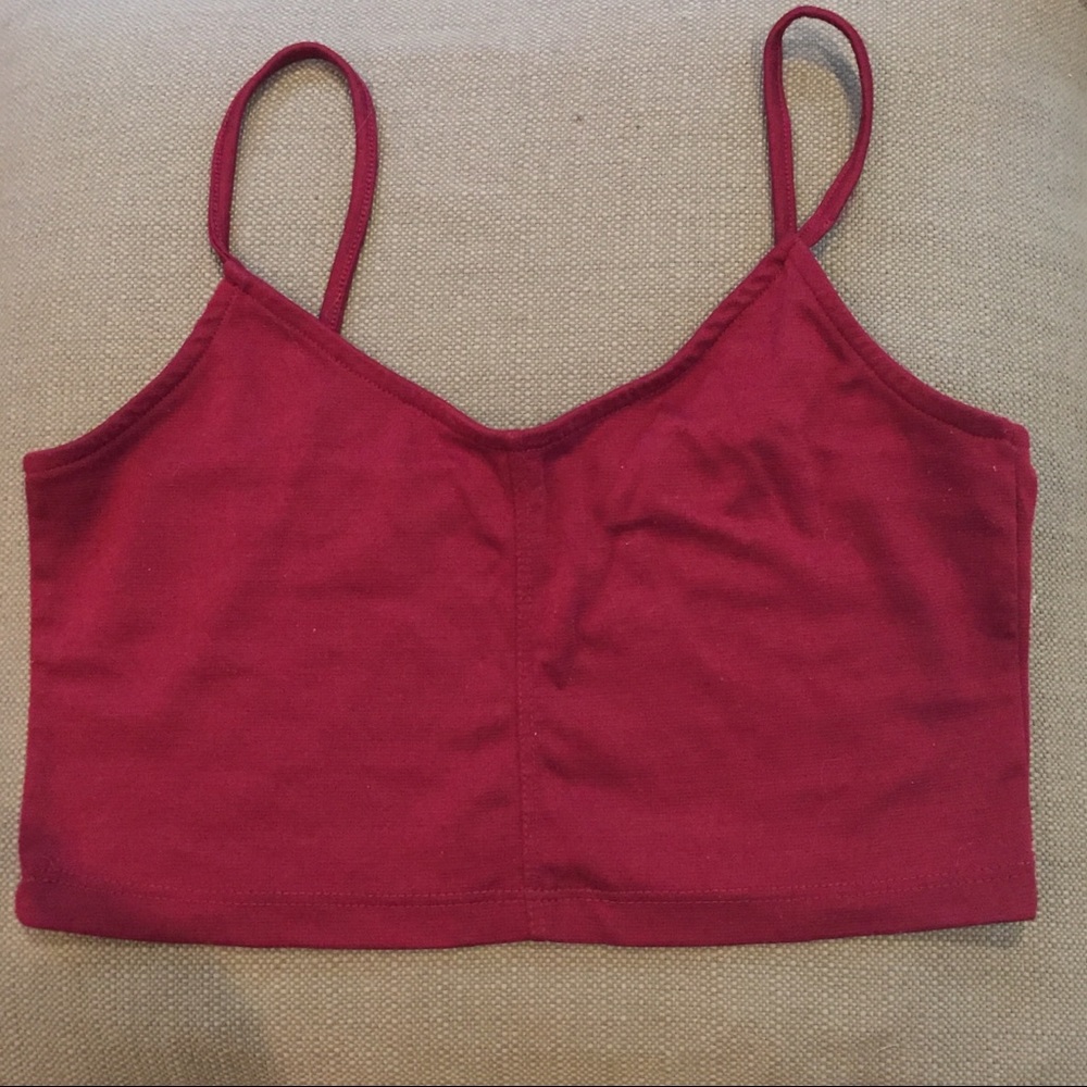 Red crop top